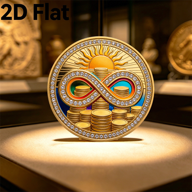 TEMU Replica Coin Infinity Commemorative Coin, Double-sided Wealth Collectible Coin, Luck & Theme Token, Calming Gifts, Relax Gift, Birthday Gift,