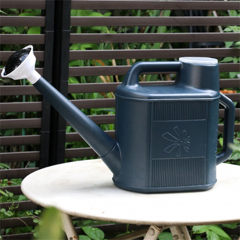 TEMU 1pc 10l Large Capacity Thick Plastic Long Spout Watering Can For Garden With Lid