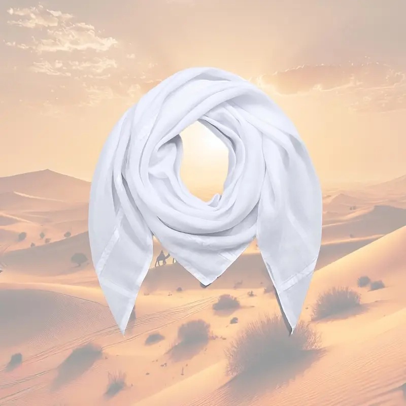 TEMU Turbante árabe para hombres, del Ramadán del , bufanda cuadrada blanca de Dubái y Arabia Saudita, bufanda del de Dubái, pañuelo para la cabeza