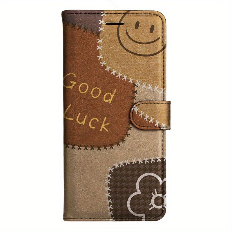 TEMU Phone Case: Happy Flip Wallet Case For S8 S9 S10 M10 A30s A50s Note 10 20 A10s A20s A51 A71 S20 A11 A31 S20 S21 A42 A12 A16 A32 A52s A72 A22 S22