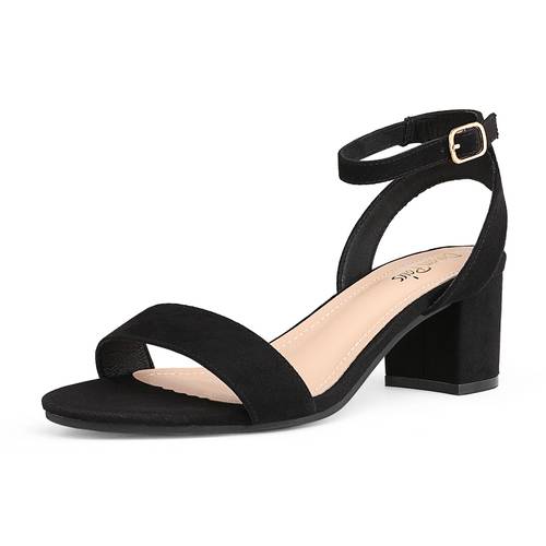 open toe heels for women ankle strap low chunky block heel comfortable party wedding pumps women shoes