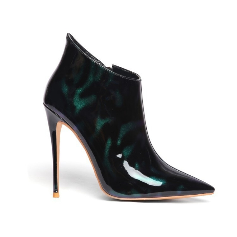 Image of Spring/summer New Arrival Slim-heel Ankle Boots Side Pointed-toe Leopard Print Women's Boots Fashionable Women's Shoes, Women Shoes