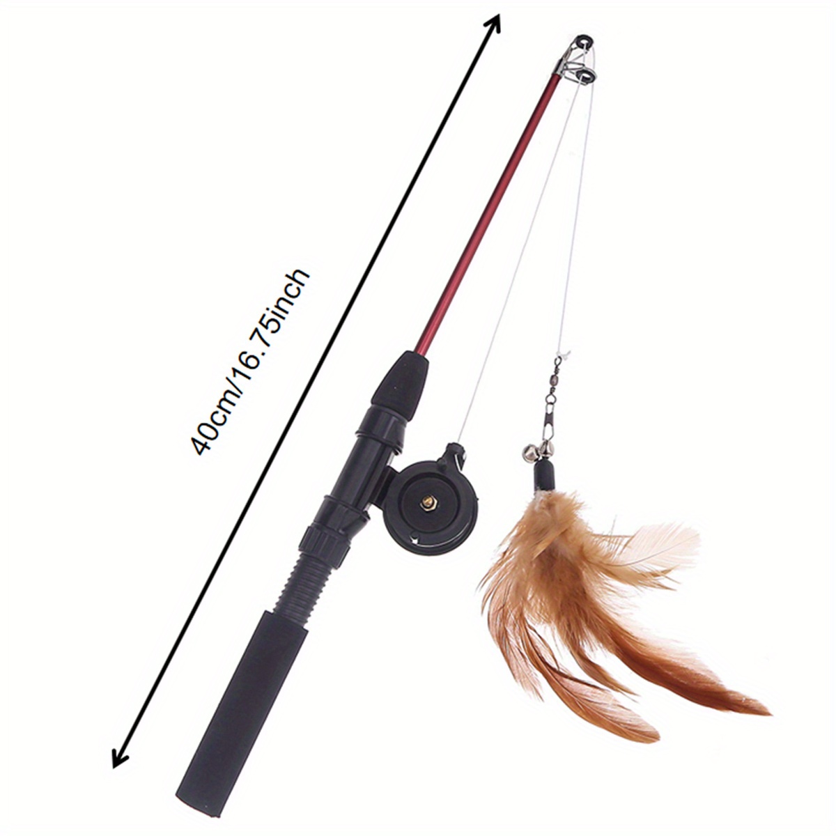 cat fishing without pole cat wand toys long cat fishing pole toys feathers