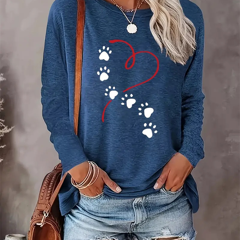 

Vibrant Graphic & Letter Print T-shirt - Soft, Breathable, Casual Short Sleeve Crew Neck Tee For - Women