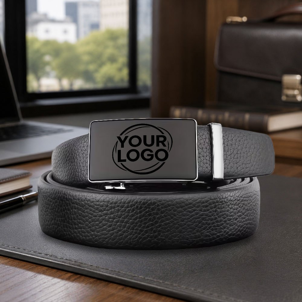 TEMU A Customizable Name/logo/photo Men's Belt, Suitable For Business And Casual Wear, A Fashionable Accessory With A Minimalist Style, Ideal For