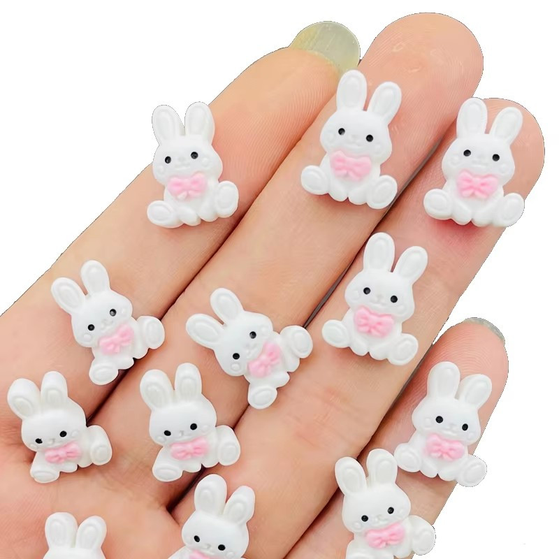 Image of 20pcs Cute Flat Back Cabochon Kawaii Embellishments Additions Easter Party Decoration
