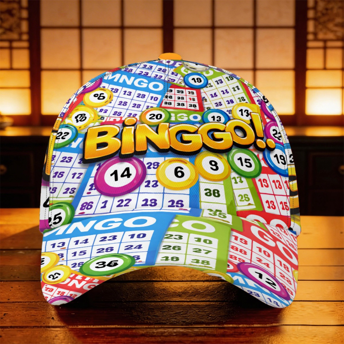 TEMU 1pc Of A Full Print Baseball Cap For Bingo Parties, Suitable For , , Birthday Celebrations, Festivals, And Outdoor Sports. A Modern Cab Cap With