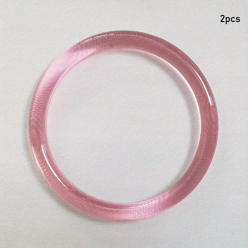 TEMU 1/2 Pezzi Manici Circolari in Acrilico per Borse con Presa - Trasparenti e Opachi, Ideali per Decorazioni di Portafogli Fai da Te, Creazione
