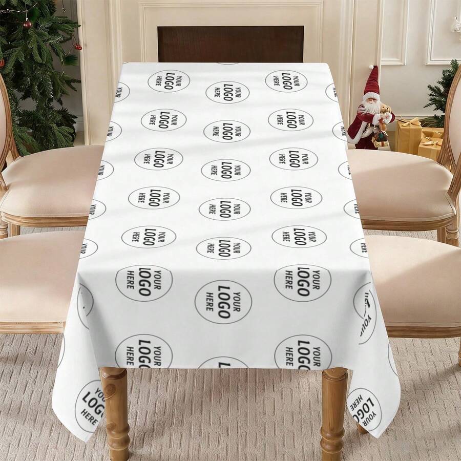TEMU Custom Tablecloth, Polyester Table Cover, Full Size Printed Design, Ideal For Corporate Events, Parties, Weddings, Cocktail Events, And Holiday