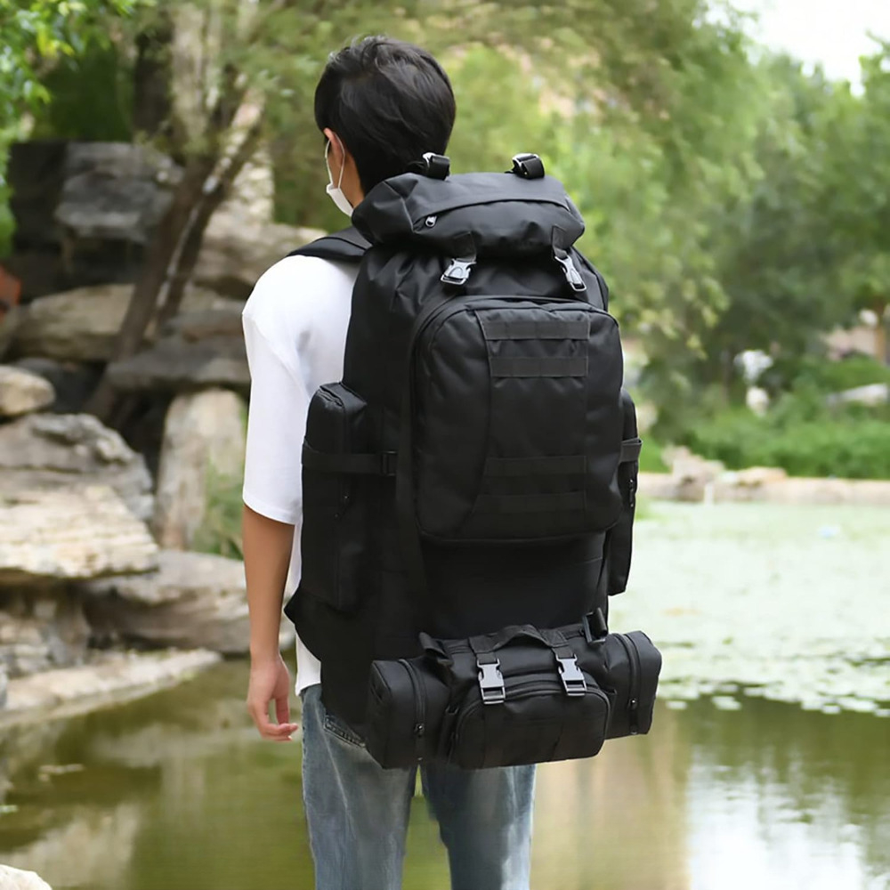 100l Modular Backpack With A Removable Sports And Hiking Rucksack, Featuring A Large Capacity And An Shoulder Bag For Camping, Hunting, Hiking, And Mountaineering