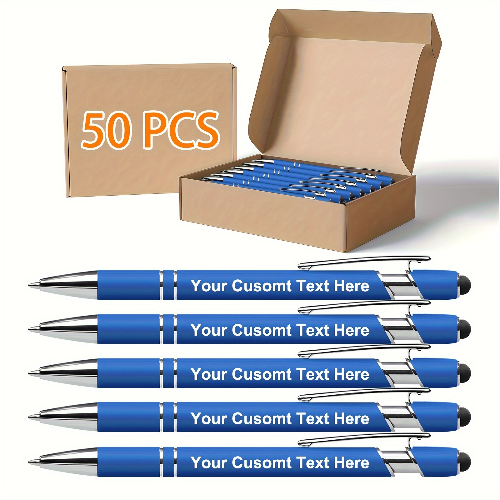 Wholesale Custom Text Gel Pen, 50pcs Gift Box Set, Engraved Message Gift Pens, Writing Instruments For Corporate Advertising Marketing