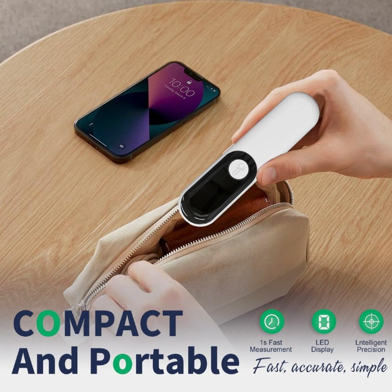 Adult Non-Contact Forehead Thermometer - Instant Read Digital Thermometer with LCD Display, One-Touch Operation & °C/°F, (AA-like) Fast Response Thermometer for, Travel, Office - Hygienic Contactless Body Temperature