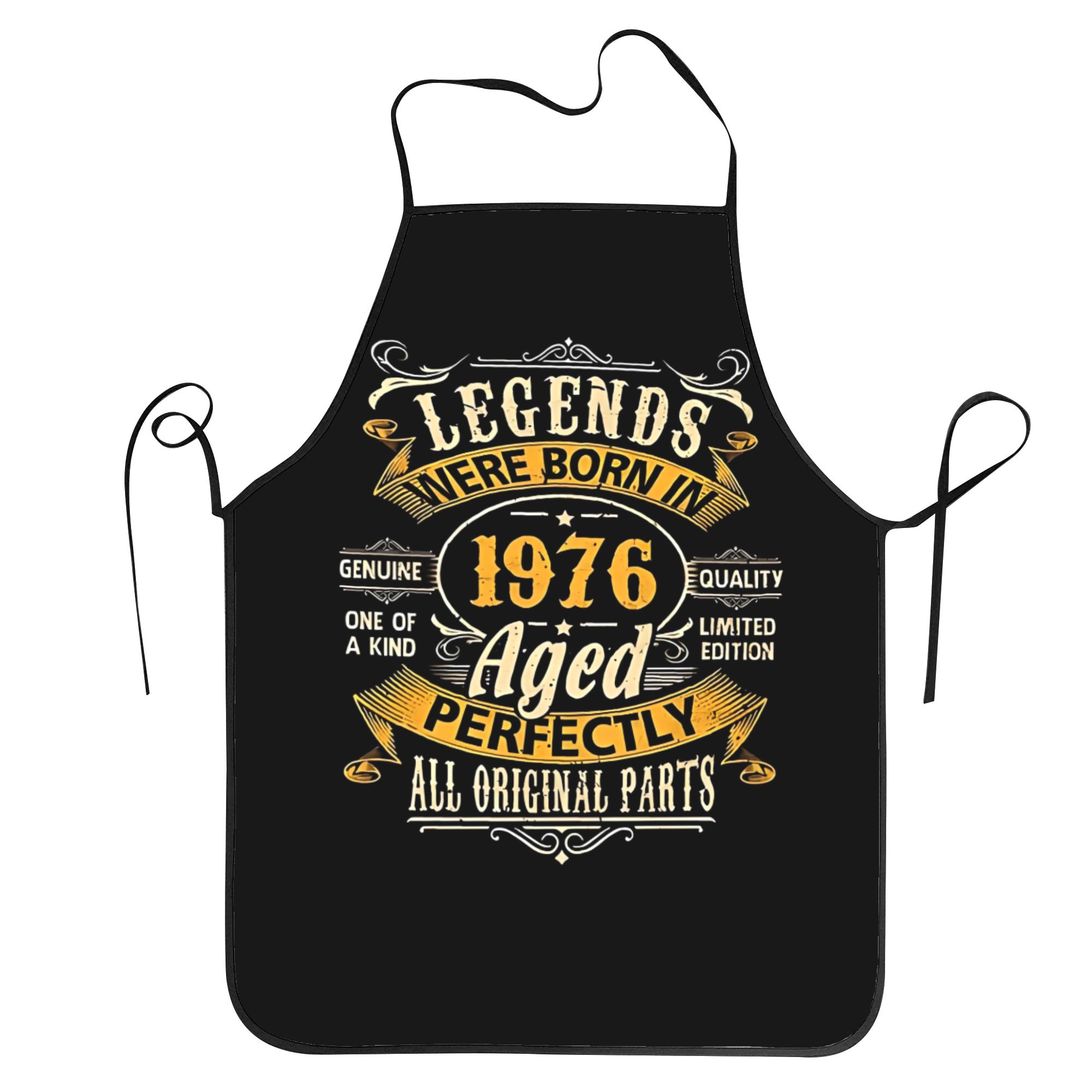 E-shop 1 Stück Lätzchen " Born In 1976" Schürze für Männer Frauen Unisex Erwachsene Küche Kochen Tablier Kochen Malen