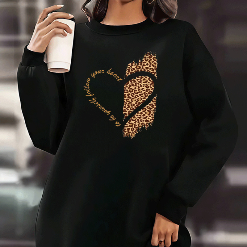 

1pc 's Pullover Sweatshirt & Letter - , , Long , Knitted , For /