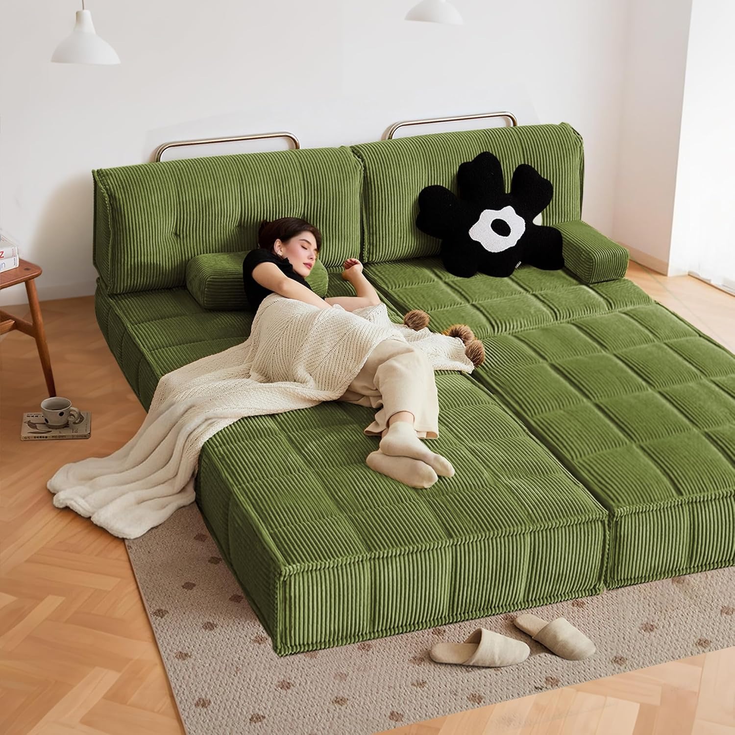 convertible sleeper sofa bed stainless fixed frame Temu