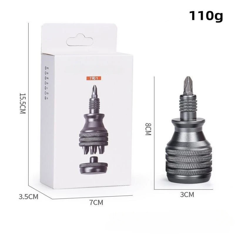 7 in 1 mini edc screwdriver set s2 alloy steel magnetic one way phillips head multi bit titanium coated portable precision screwdriver for tools details 1