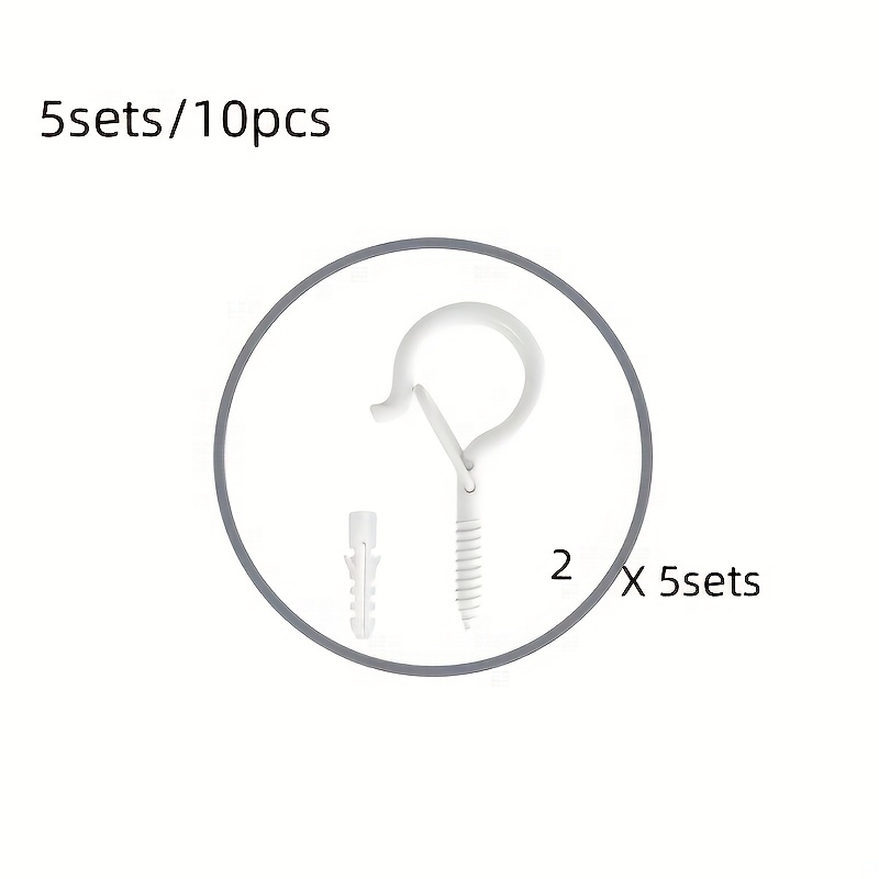 TEMU Crochet de suspension de Q avec vis, kit de crochet de plafond multifonctionnel, convient pour les luminaires extérieurs/supports de suspension