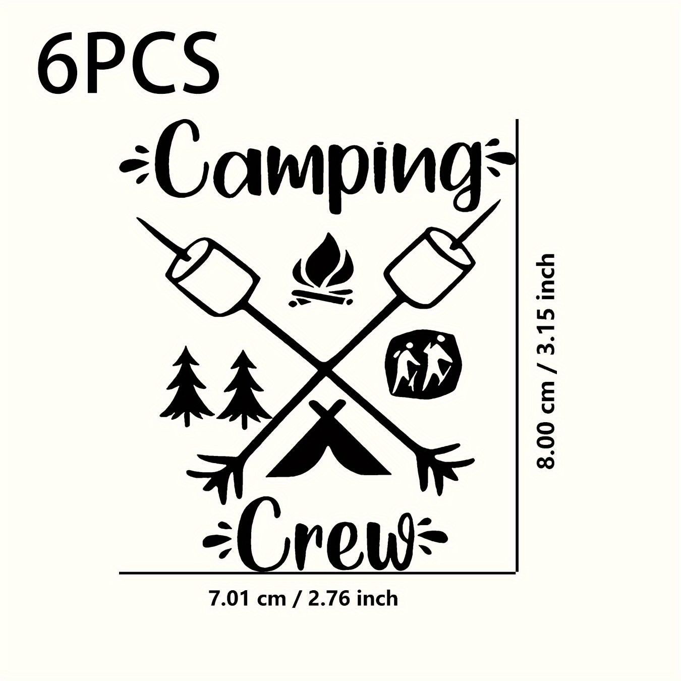 6pcs toppe termoadesive campeggio adesivi in plastica Temu Italy