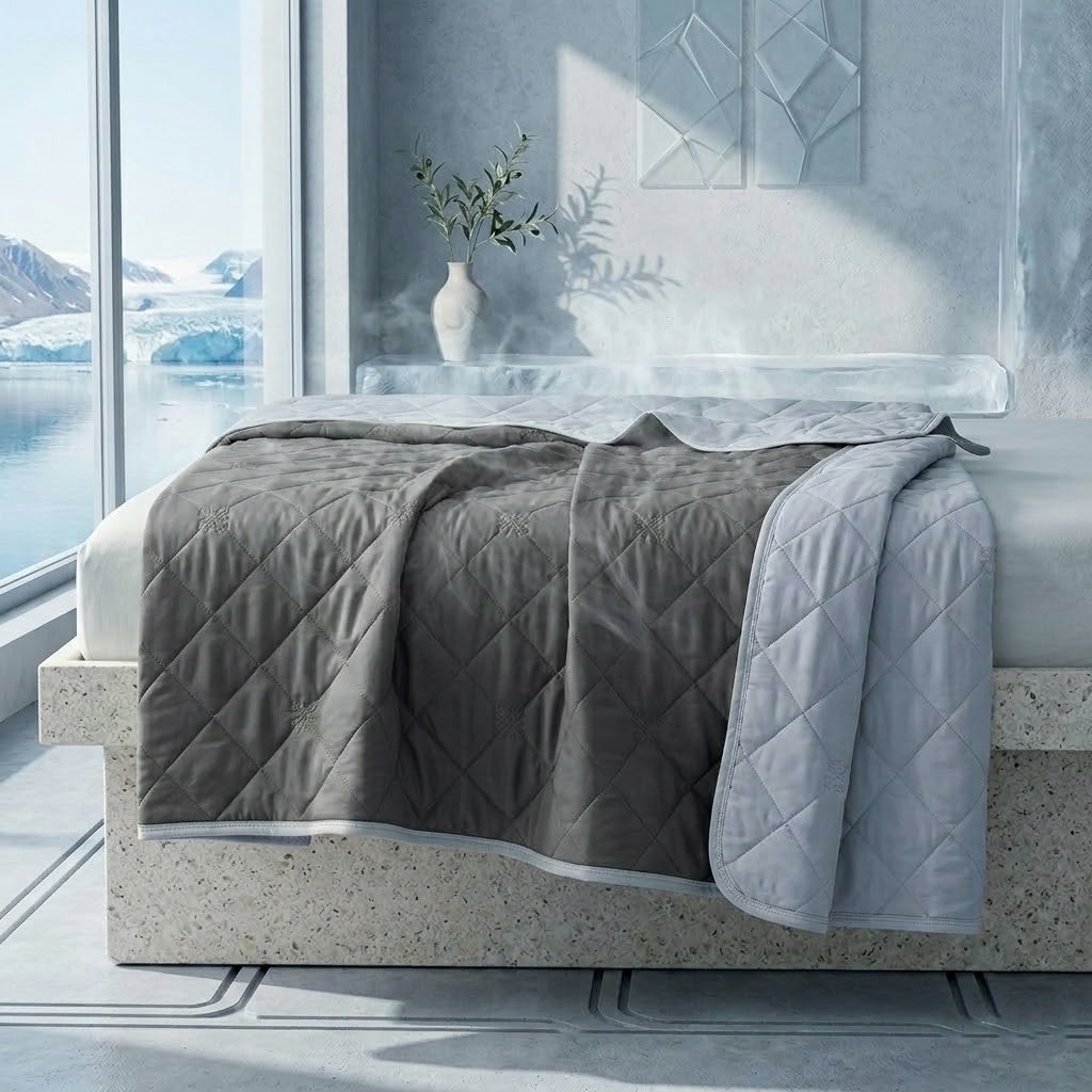 Soft Summer Cooled Blanket, Suitable For Hot Sleepers, Lightweight Air-cooled Quilt, Adult Heat Absorbing Breathable Smooth Cover. Solid Color, , And Washable