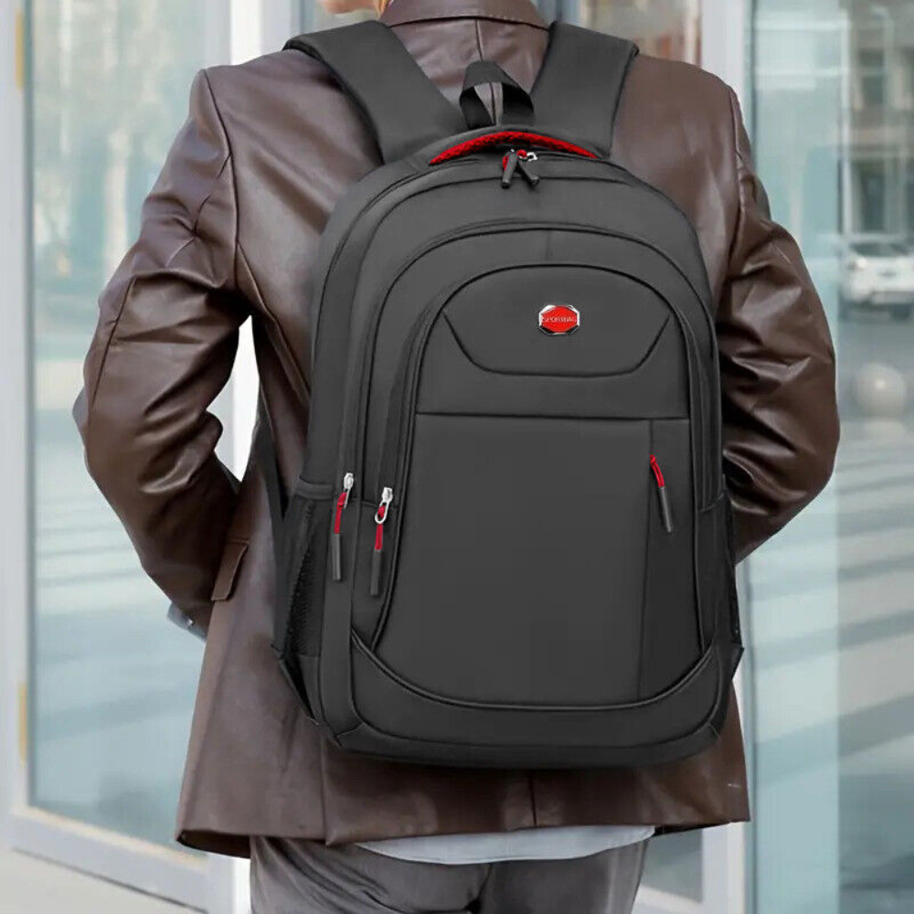 Image of 20l Large Laptop Backpack Compatible For - Lightweight Durable Bookbag With Adjustable Shoulder Straps, Spacious Computer Bag For School, Travel, Work, Business, Gym - Unisex Design For & S