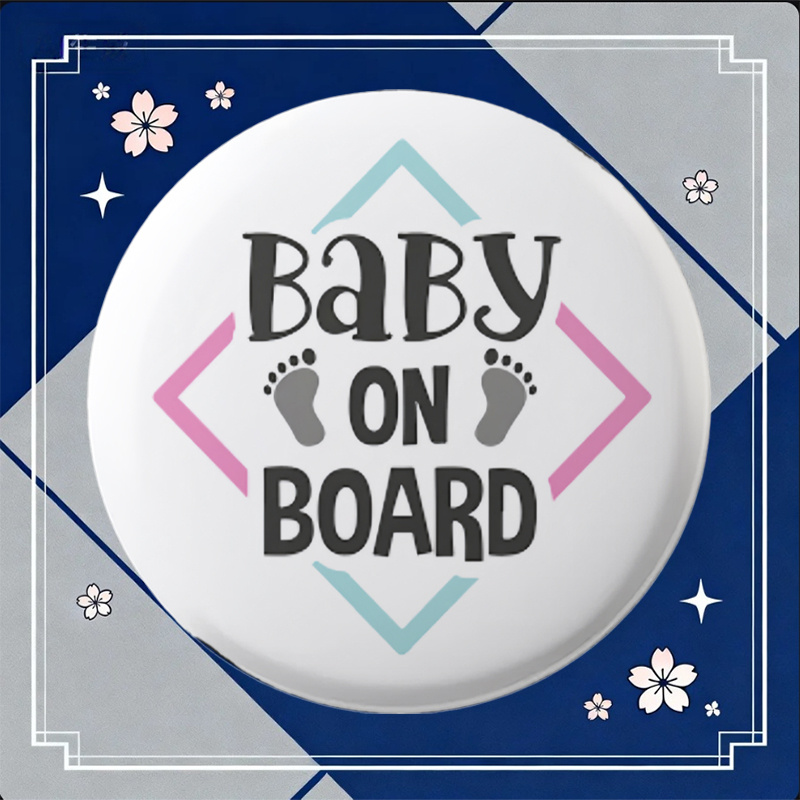 TEMU 1pc On Board Patch Badge White For Jacket Bag Hat Decoration Gift