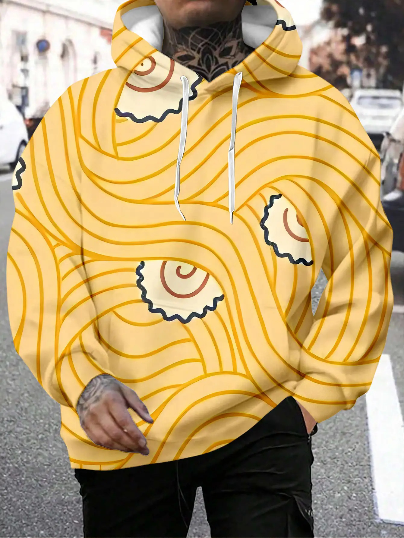 ramen noodle hoodie sold on Temu Australia