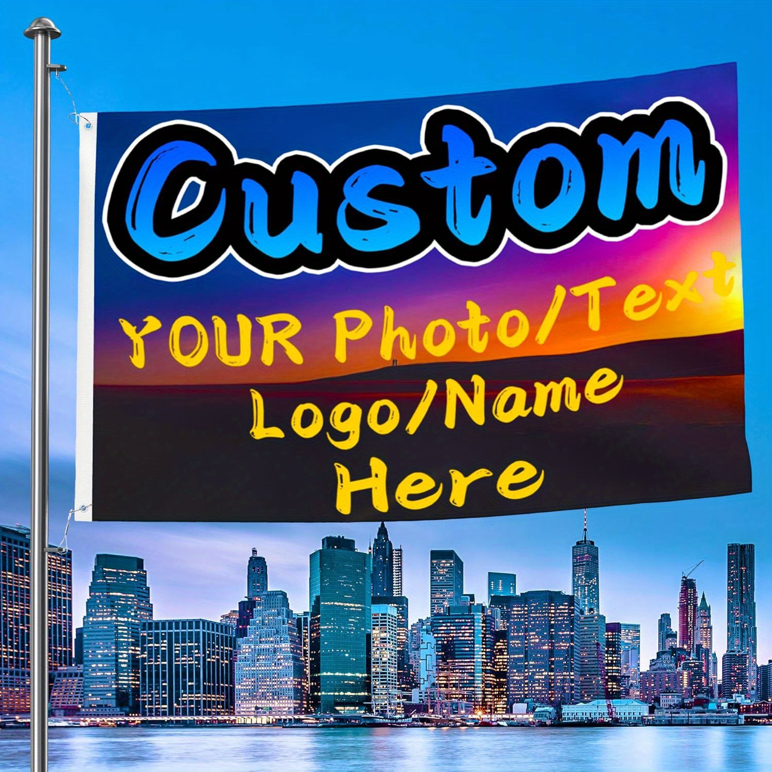 

Customizable 2x3ft Flag - Personalize With Your Photo, Text, Or - , Double-sided, Polyester For Outdoor & Garden Display, Garden Flag