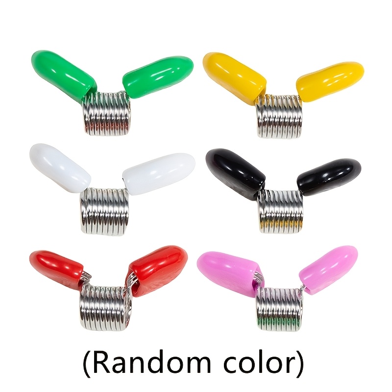 TEMU 6pcs Set Of High-quality Handmade Bead In Random Colors, Reusable Spring-loaded Bead Stopper Rubber Sleeves, Small Clips For Jewelry Making,