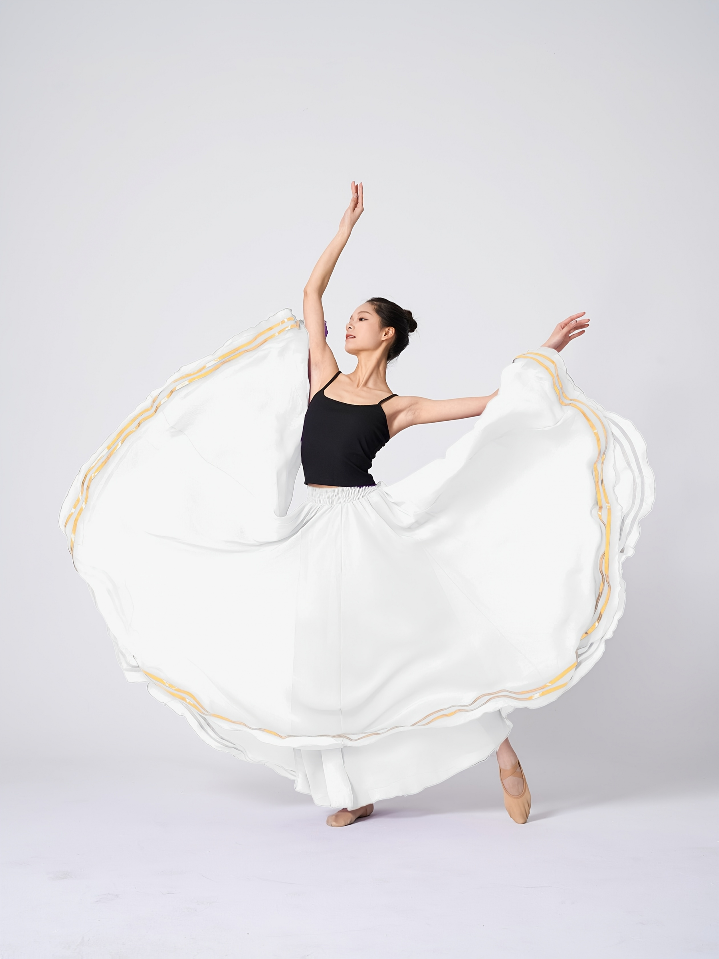 white christmas dresses Contemporary Dance Dresses for Women Girls White Chiffon Modern Ballet –  Moderndancedress.com
