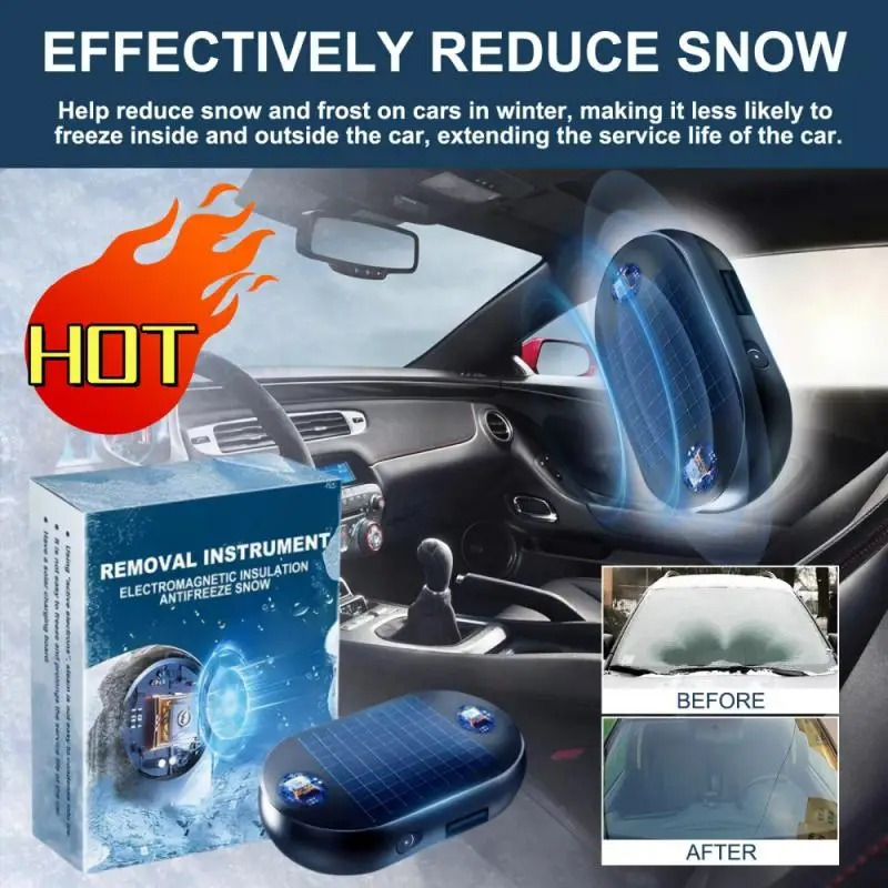 

1pc Pvc Car Windshield Ice Scraper - Microwave Deicing & Electromagnetic Technology, For Winter Driving