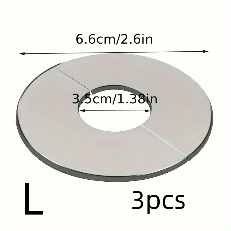 E-shop 3er-Set (Drei Stile Optional) Geteilte Edelstahl Deko-Abdeckung, Wasserhahn, Klimaanlagenrohr, Gas-Wassererhitzerrohr, Wandmontierte