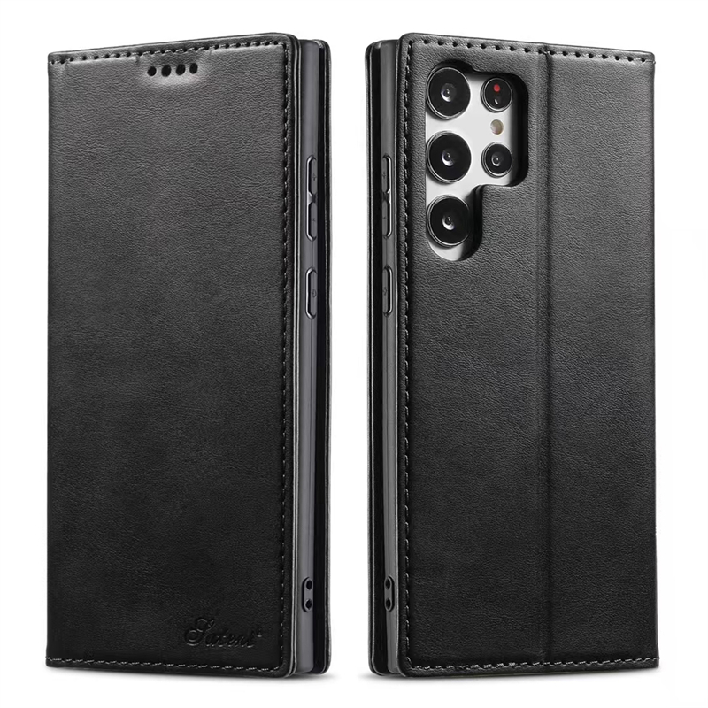 TEMU Phone Case - Suitable For S24/25 Ultra Phone Case Flip Cover S23/s22 Plus Full Coverage Note 20 22 Card Slots Stand Men Women Magnetic