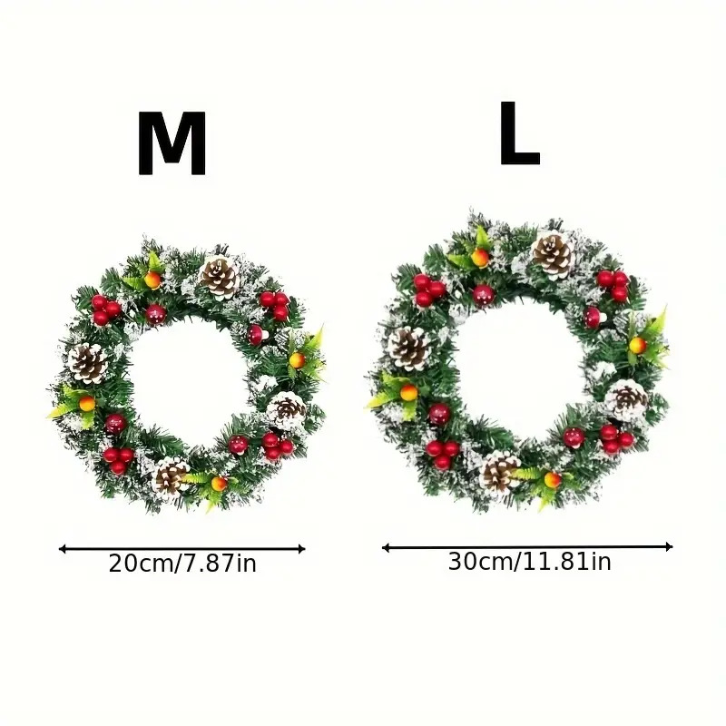 Christmas Wreath Outdoor Door Hanging Decoration New Year's Spring Festival Halloween Decorations Home Store Window Wall Hanging Ornaments Wreath
