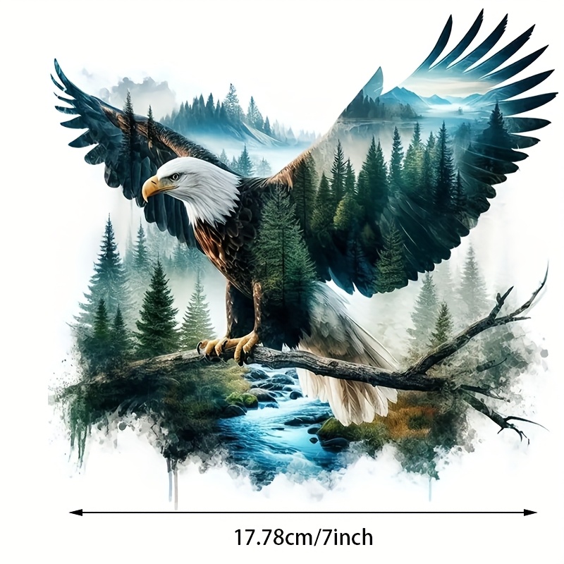 Bald Eagle Scenery - Realistic Decorative Sticker - Self-adhesive Vinyl Material - Glossy Surface - Single-use, Suitable For Cars, Trucks, Laptops, Windows