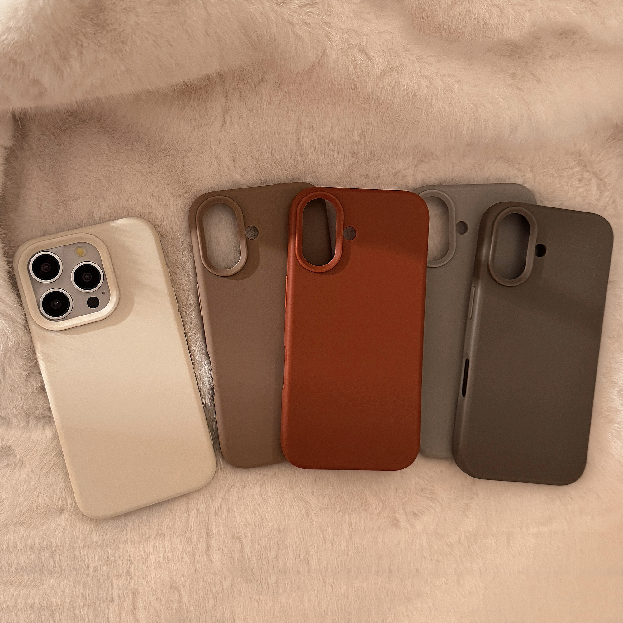 Suitable for iPhone 16/15/14/13/12/11 series high-end simple mobile phone case, solid color design