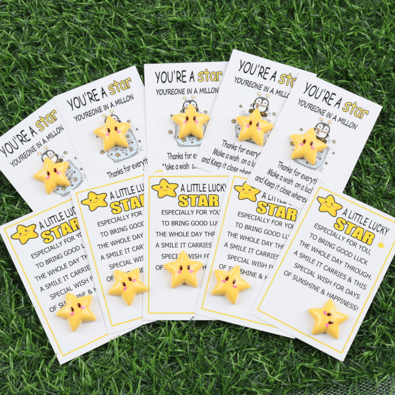 Image of 10pcs Interesting Resin Stars With '' Encouragement Cards Suitable For Gifts New Year Gifts Gifts Ramadan Gifts