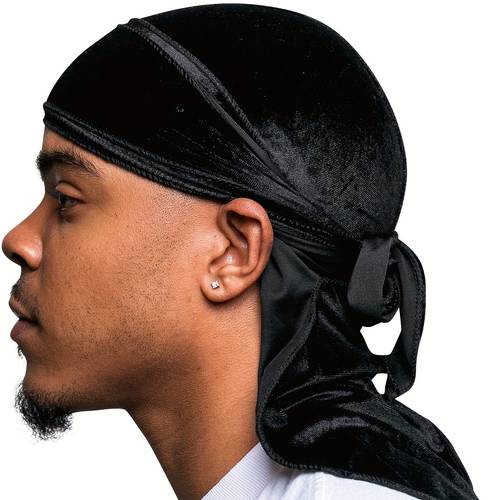1pc mens headscarf moisturizing sun protective and windproof protecting hair suitable for 360 540 720 degree wavy curls unisex suitable for wavy curlers