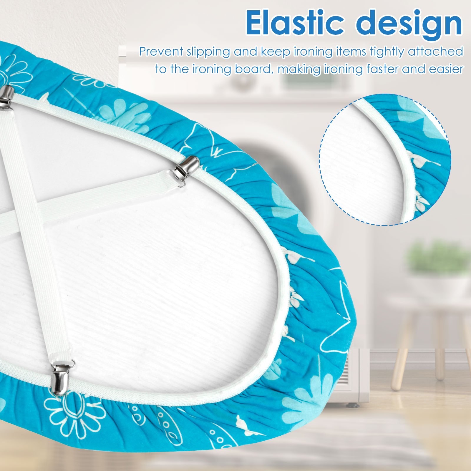 ironing board cover practical ironing board cover and pad with   adjustable ironing board cover set with 4 fasteners washable ironing board protective cover for dorm home printed ironing board cover ironing board cover and pad set ironing details 1