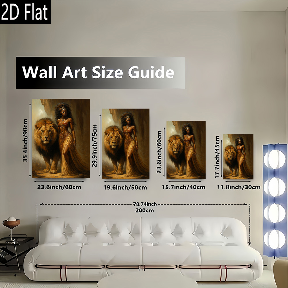 [Halloween Christmas] 2D Flat, 1pc, Empowerment and Strength in Nature Artwork Frameless Canvas Wall Painting Modern Retro Design, High Quality Printed Poster, Elegant Home Office Decoration, Home Decoration Halloween Christmas, 2D Flat