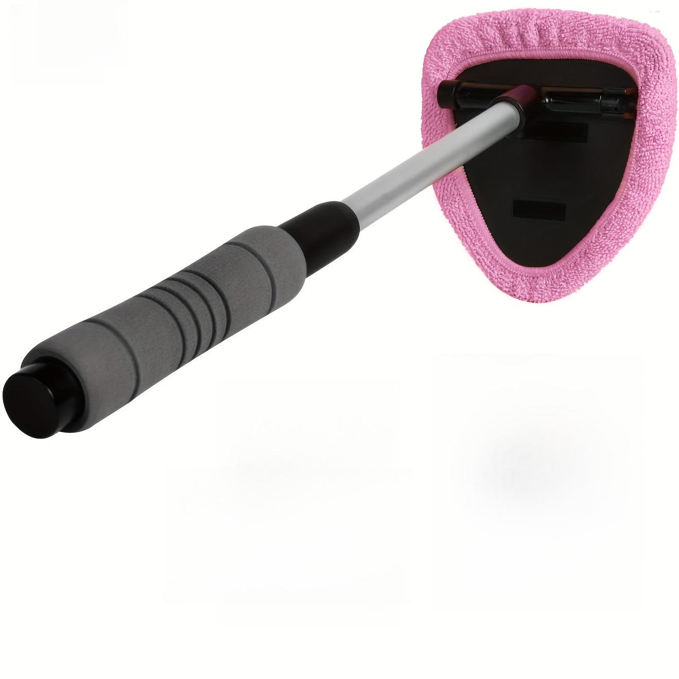 Windshield Cleaner - Microfiber Car Window Cleaning Tool With Extendable Handle Cloth Pad Head Auto Glass Wiper Car Glass Cleaner Kit