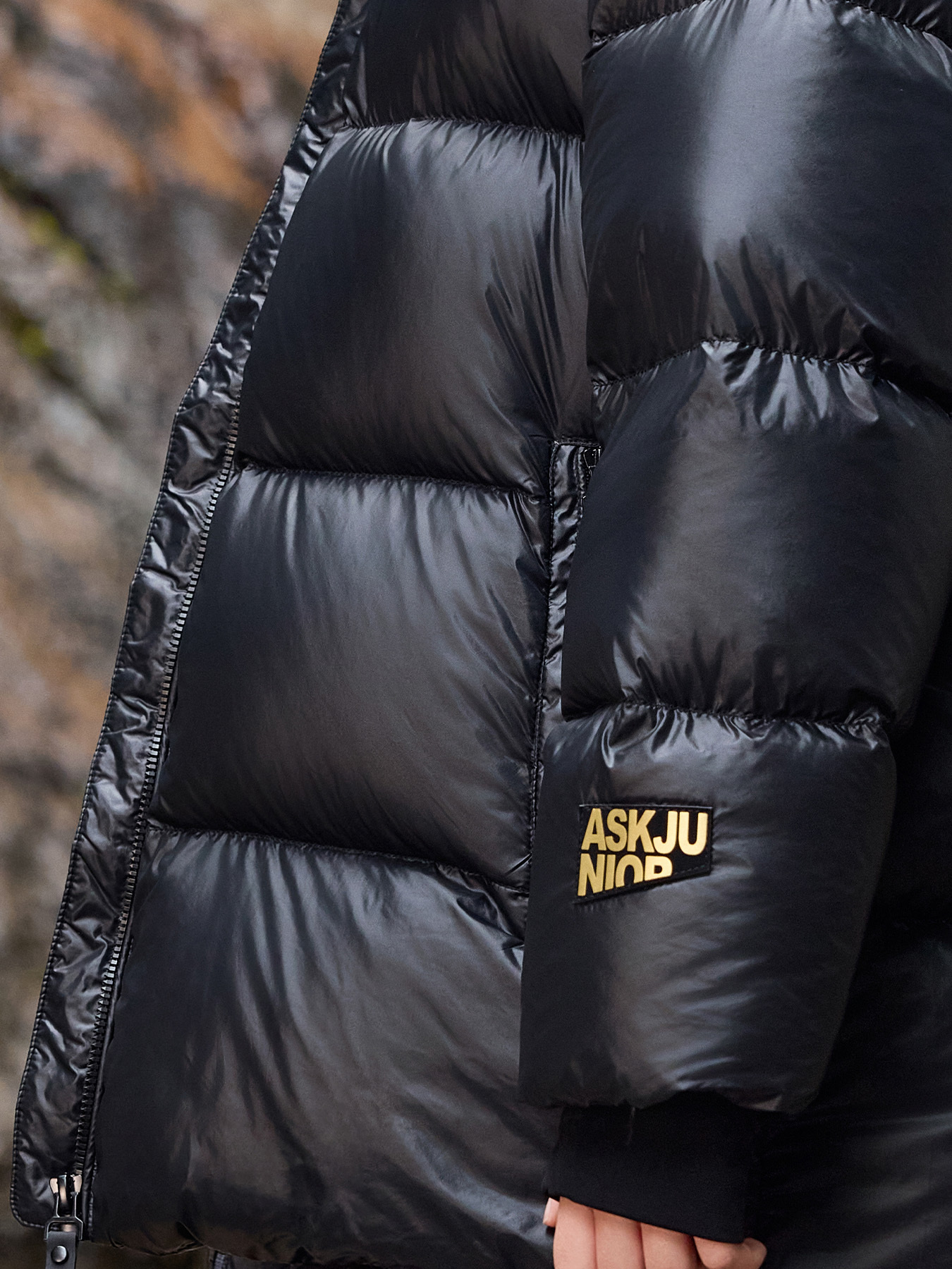 ASK JUNIOR Boys' Thick Heat Retention Warm Reflective Down Jacket | Duck Down Filled, Hooded, Casual Style, Zipper Detail, Long Sleeve.