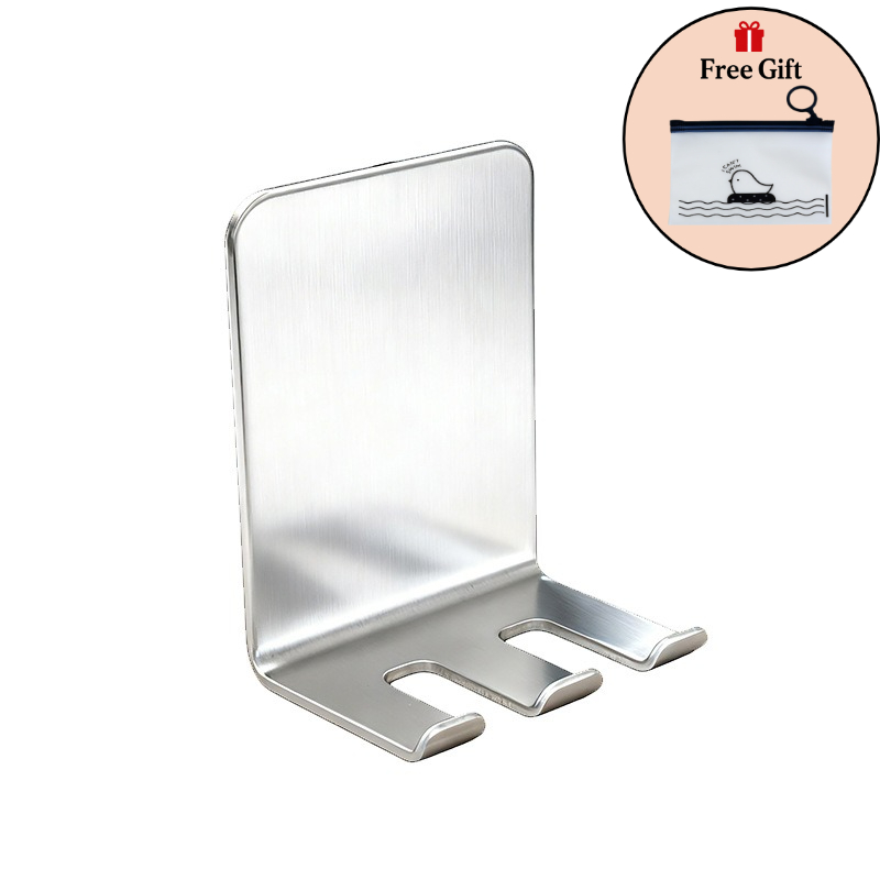 TEMU 2pcs Set: 1pc Wall-mounted Toothbrush Holder + 1pc Storage Bag | Installation | Stainless Steel Toothbrush Holder, Bathroom Toothbrush Holder,