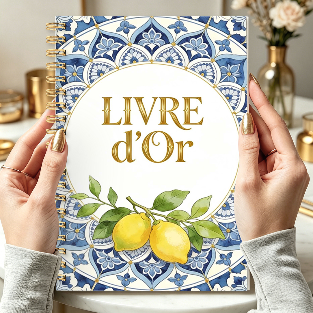 TEMU 'or floral de style français avec citron et porcelaine bleue, 1 pièce. Convient pour , banquets, fêtes d'anniversaire et dîners d'anniversaire.