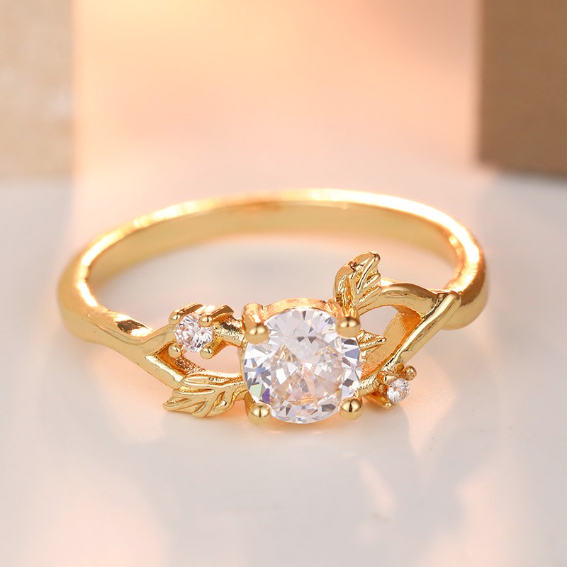 Women's Light Luxury Vine Branches & Synthetic Zirconia Ring