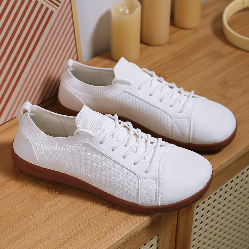 Men's Wide Toe Box Chunky Sneakers, Thick Cushioned Sole
