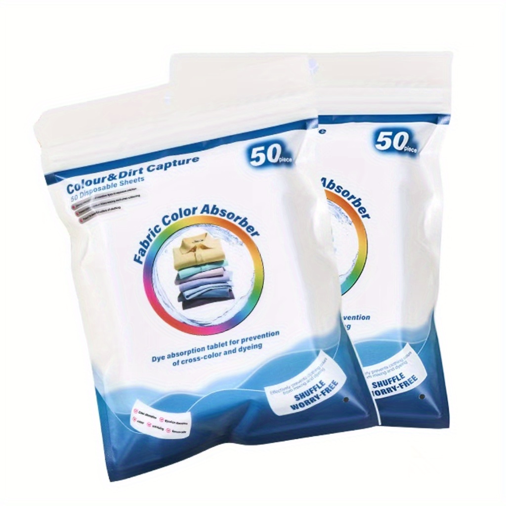 50/100 Sheets Of Color Absorbing Paper, 91g/㎡ Sheets - Prevent Color Bleeding In Laundry, Dye Trapper For Mixed , Keep Clothes Bright