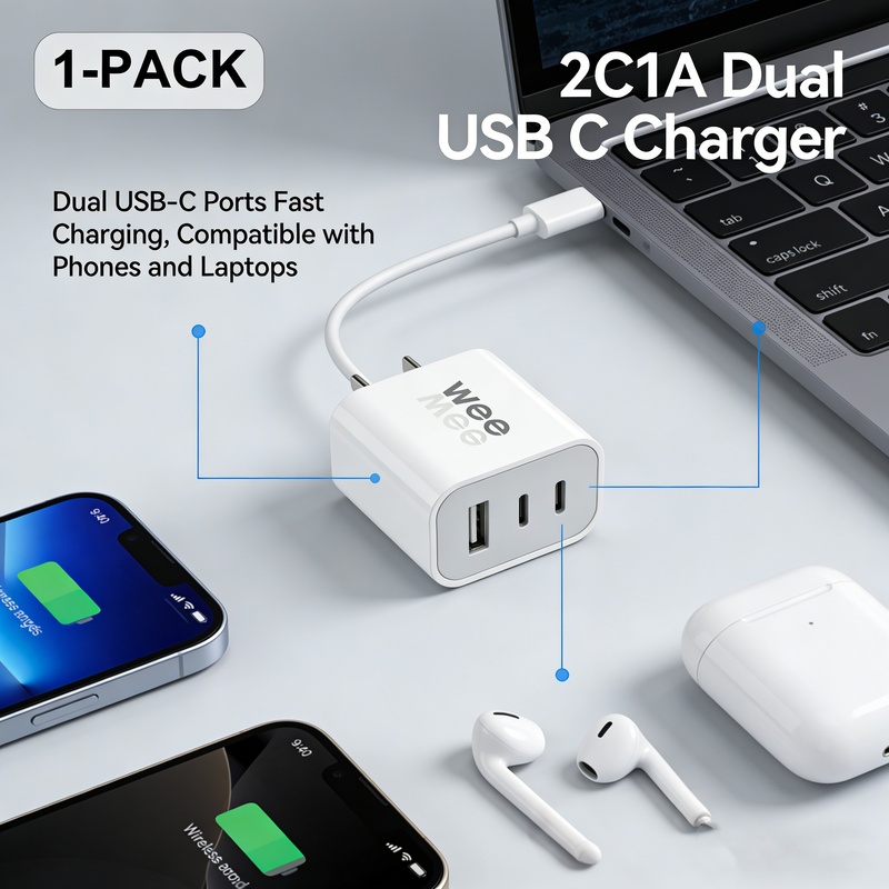 2c1a 3 port charger multi device 5v2a charging compact portable design   plug safe stable charging protection faster and smarter charging smart   for home office Product details 3