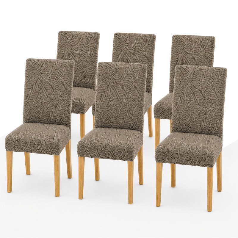 Image of Chair Covers, Set Of 4/6, Stretch Chair Covers For Dining Room Chairs, Universal Chair Covers, Washable, Removable For Hotel, Ceremony, Banquet, Restaurant, Home