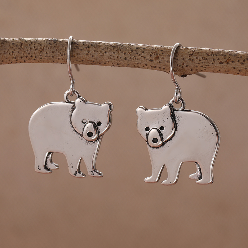 Teddy Bear Pendant Earrings for Girls