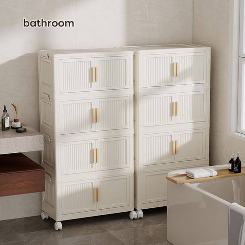 48cm front length 27cm side width 2 3 5 6 tier storage cabinet lidded storage box snack magnetic cabinet file cabinet swivel wheels movable assembly cabinet household storage cabinet magnetic function double door